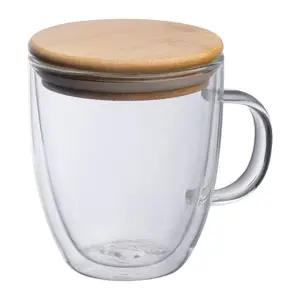 Duplafalú üveg pohár, 350 ml